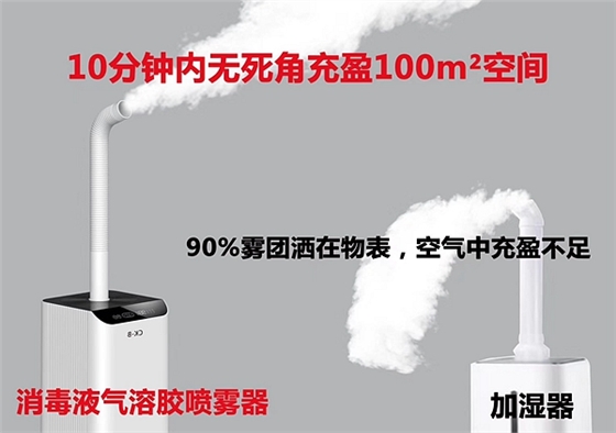 消毒液氣溶膠噴霧器與加濕器之區(qū)別